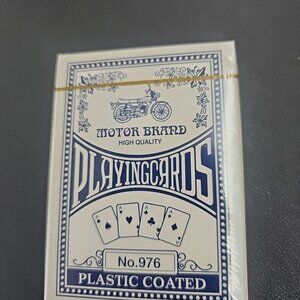 NEW Motor Brand High Quality Plastic Coated Blue Playing Cards - 1 Deck